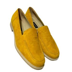 Bally Mustard Suede Loafers